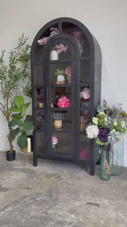 Claire Dome Vitrine- Black/Sparrow