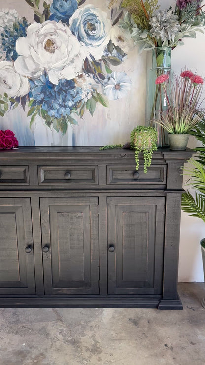 Savannah Sideboard-Handrubbed Black