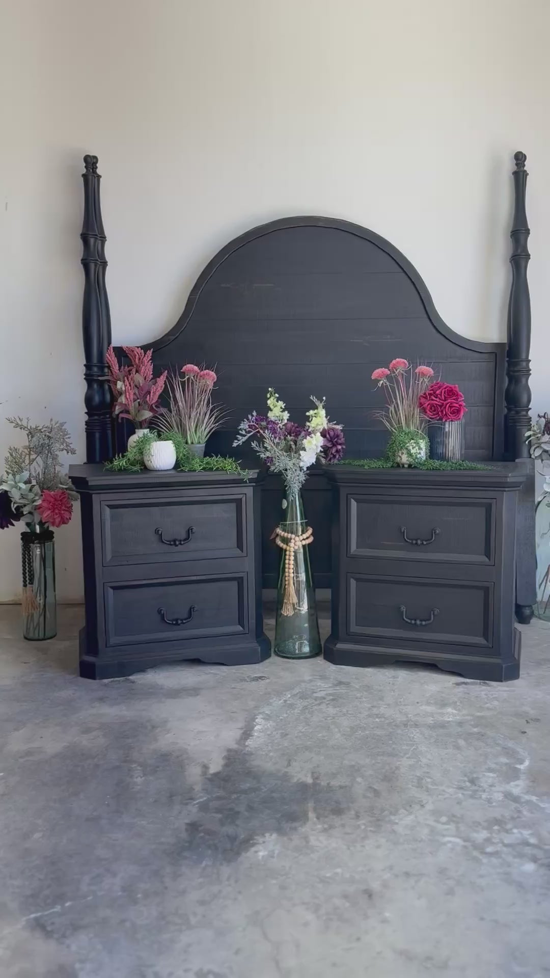 Willow Nightstand-Handrubbed Black