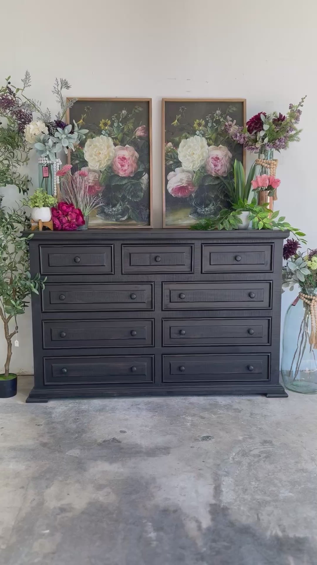 Charlotte Dresser-Handrubbed Black