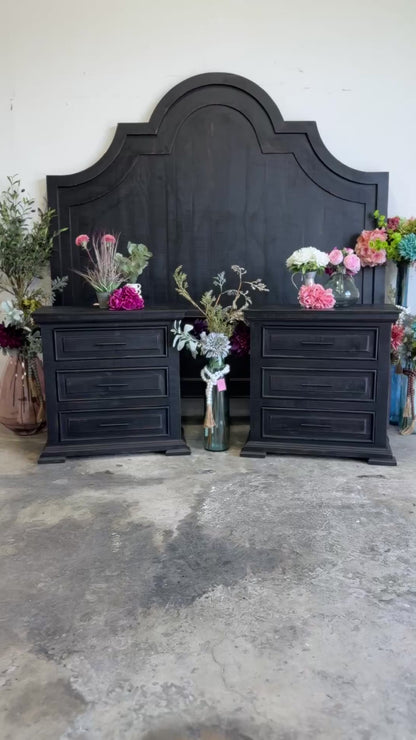 Jessica Nightstand-Handrubbed Black