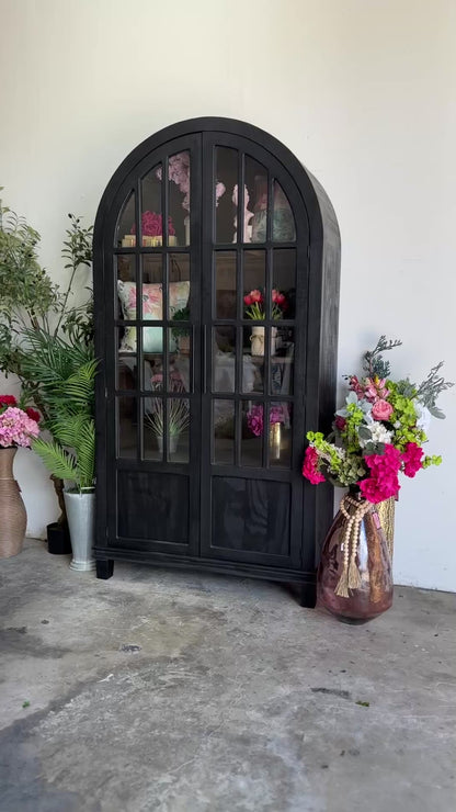 Cherish Dome Vitrine-Black/Honeywood™
