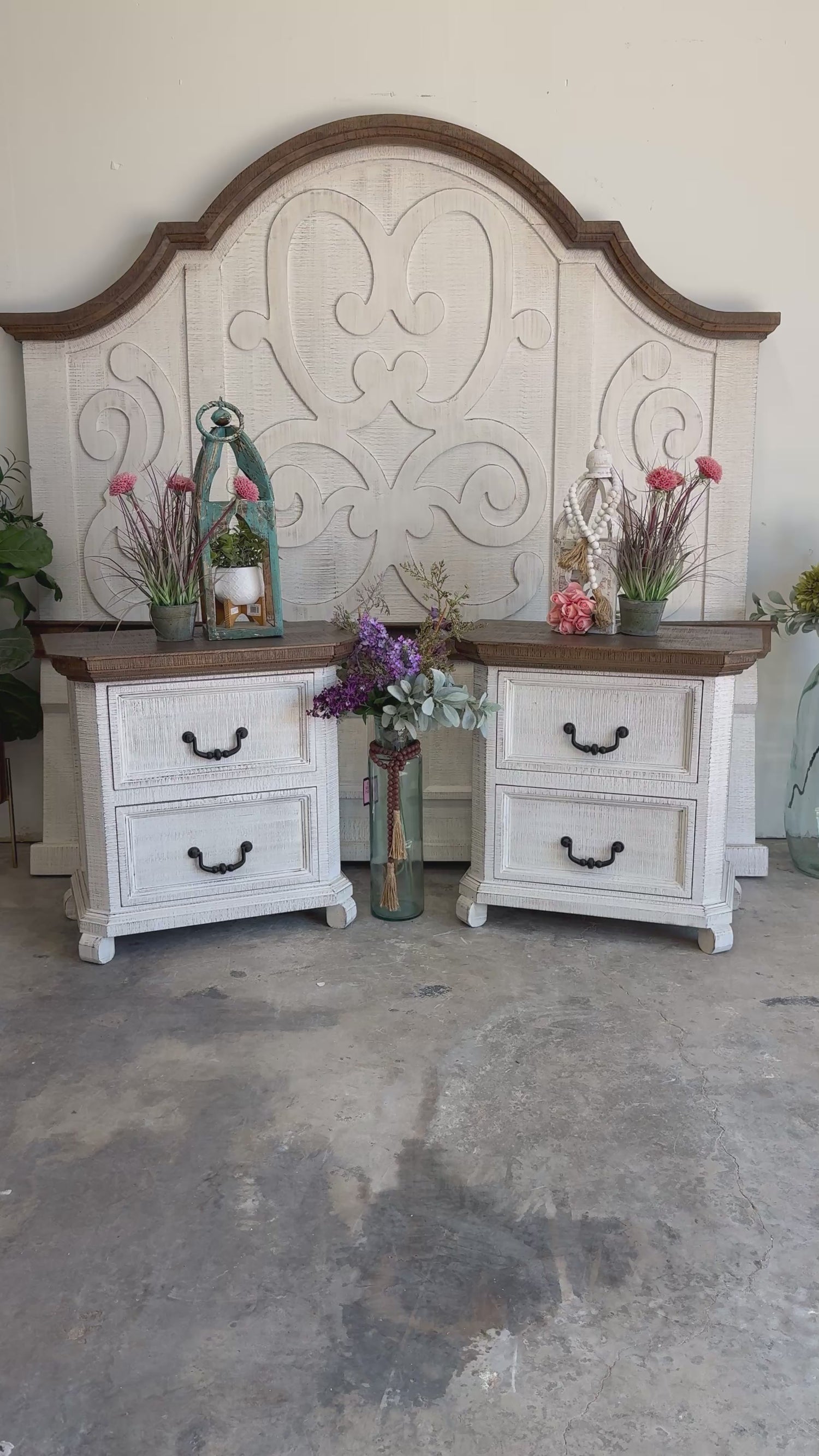 Harper Nightstand- White Wheat/Honeywood™