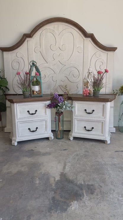 Harper Nightstand- White Wheat/Honeywood™