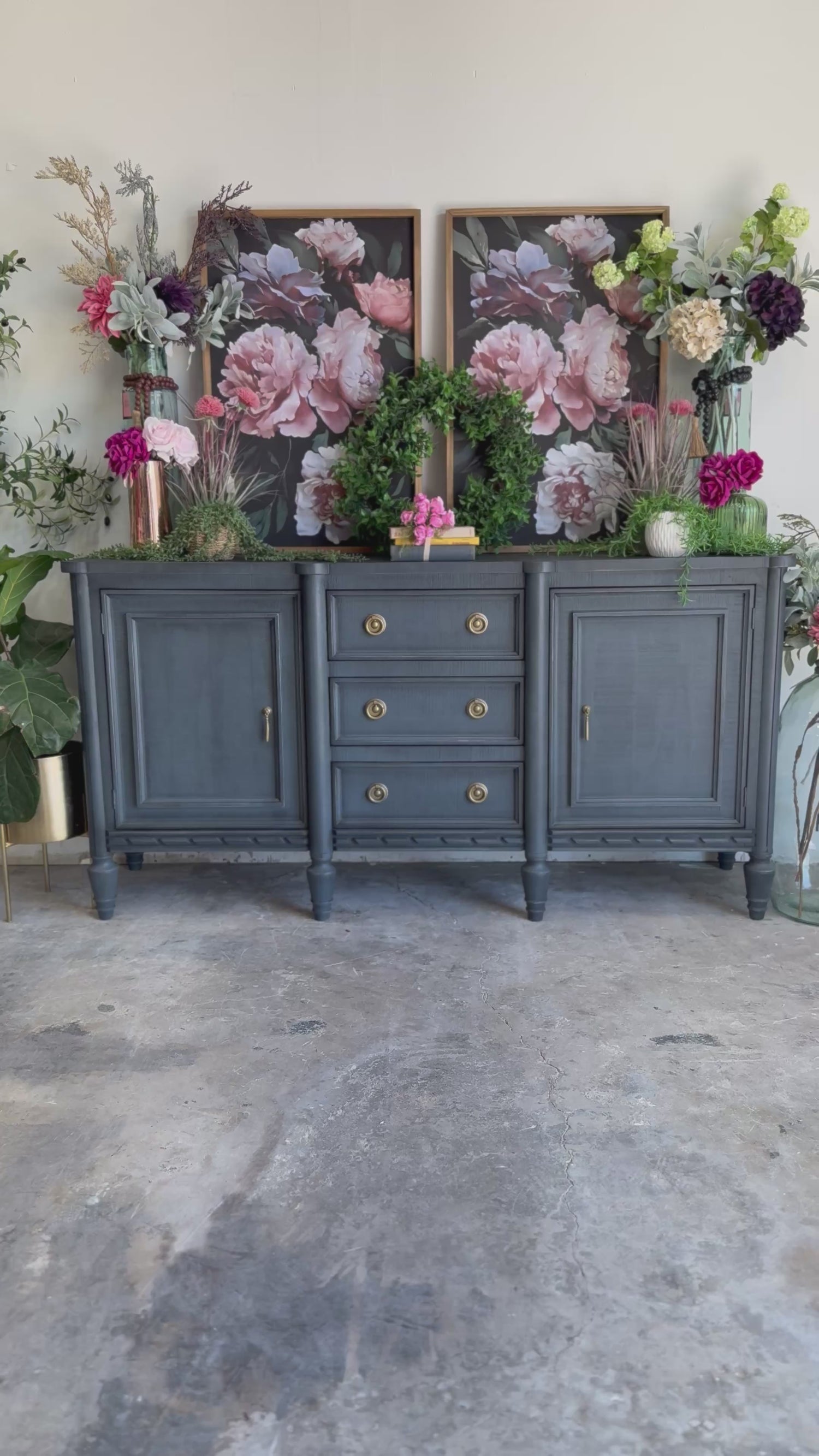 Juliette Console-Blue Haze™/Gold