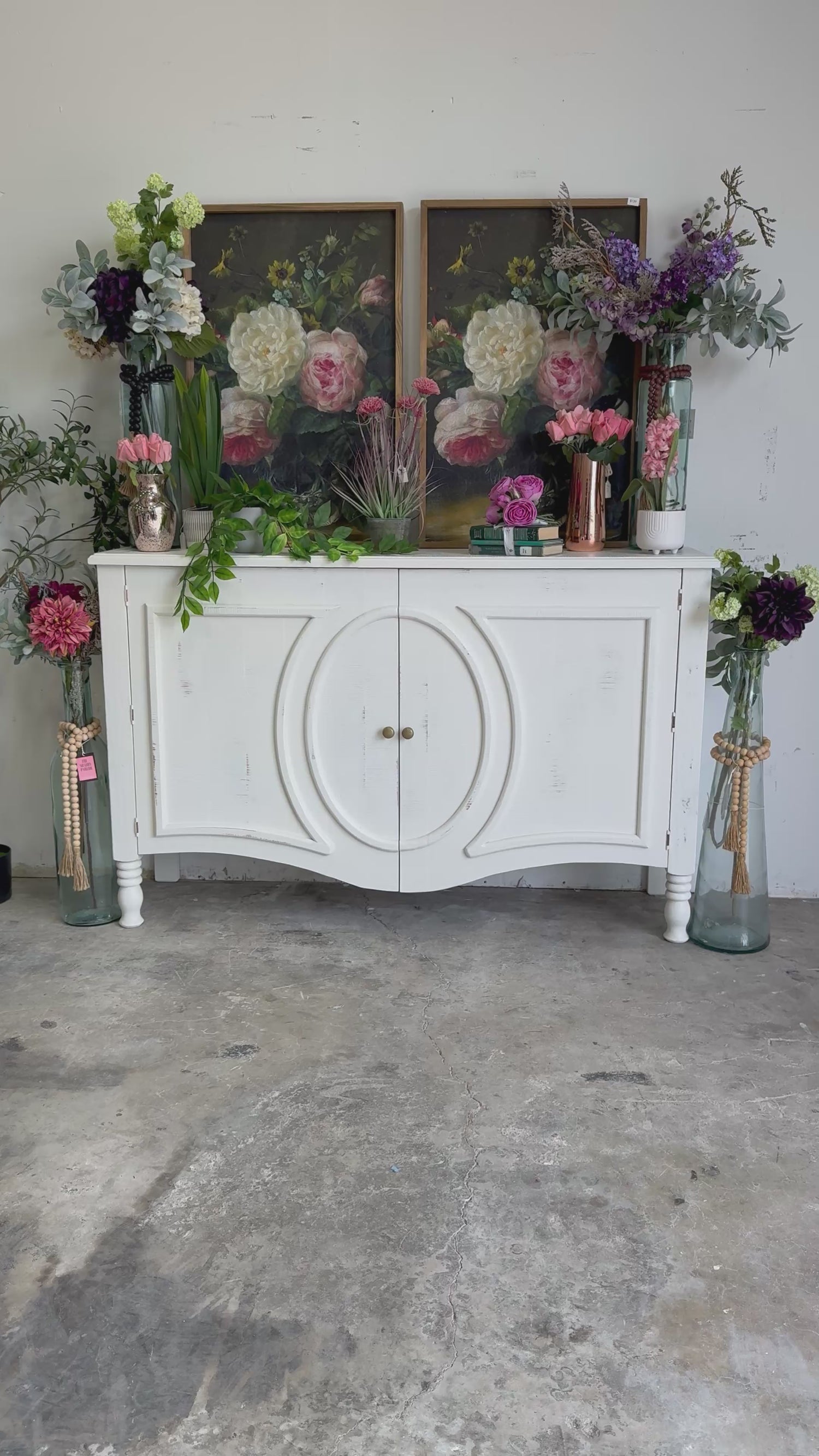 Natty Console- Frosted Linen