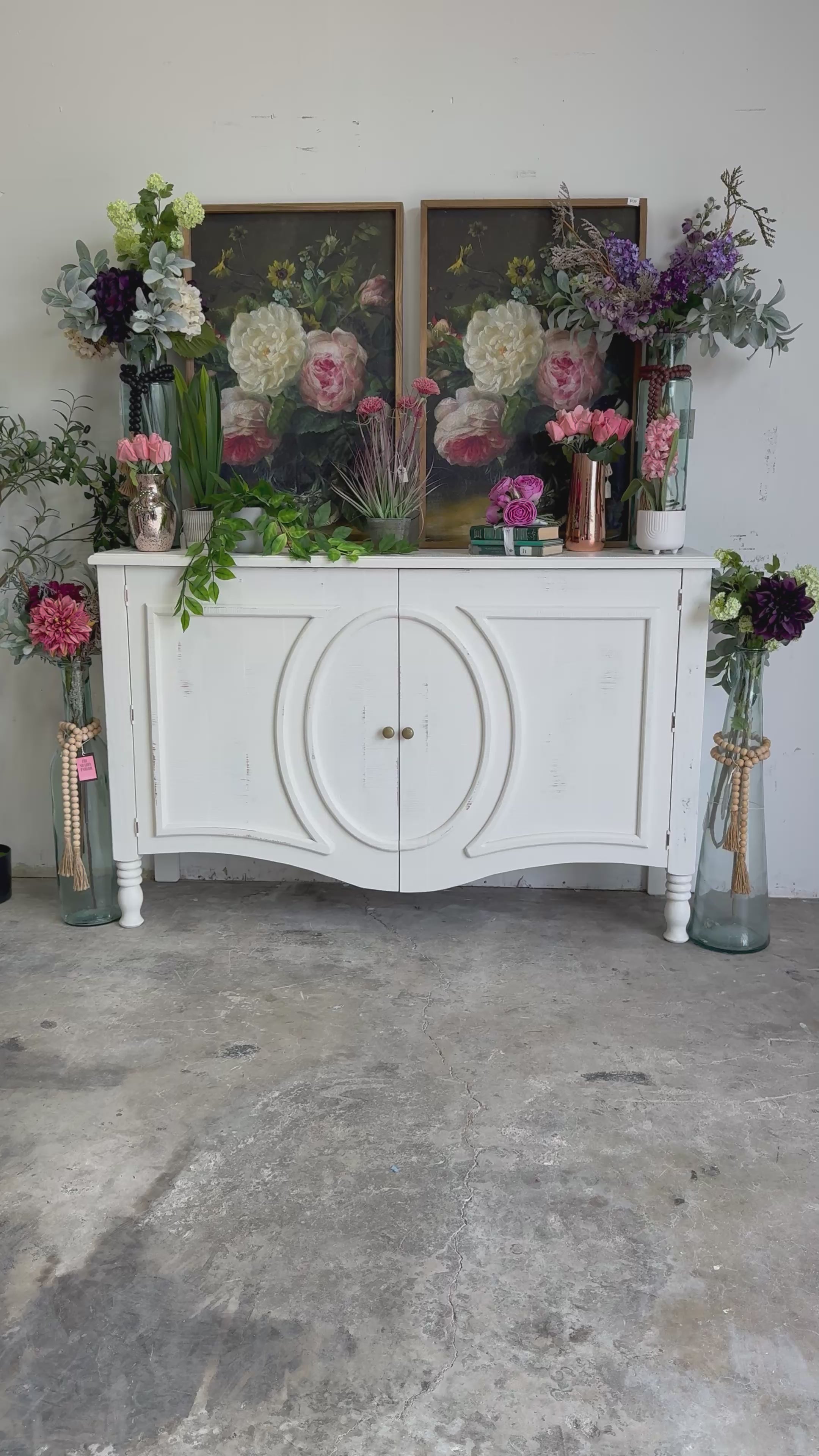 Natty Console- Frosted Linen