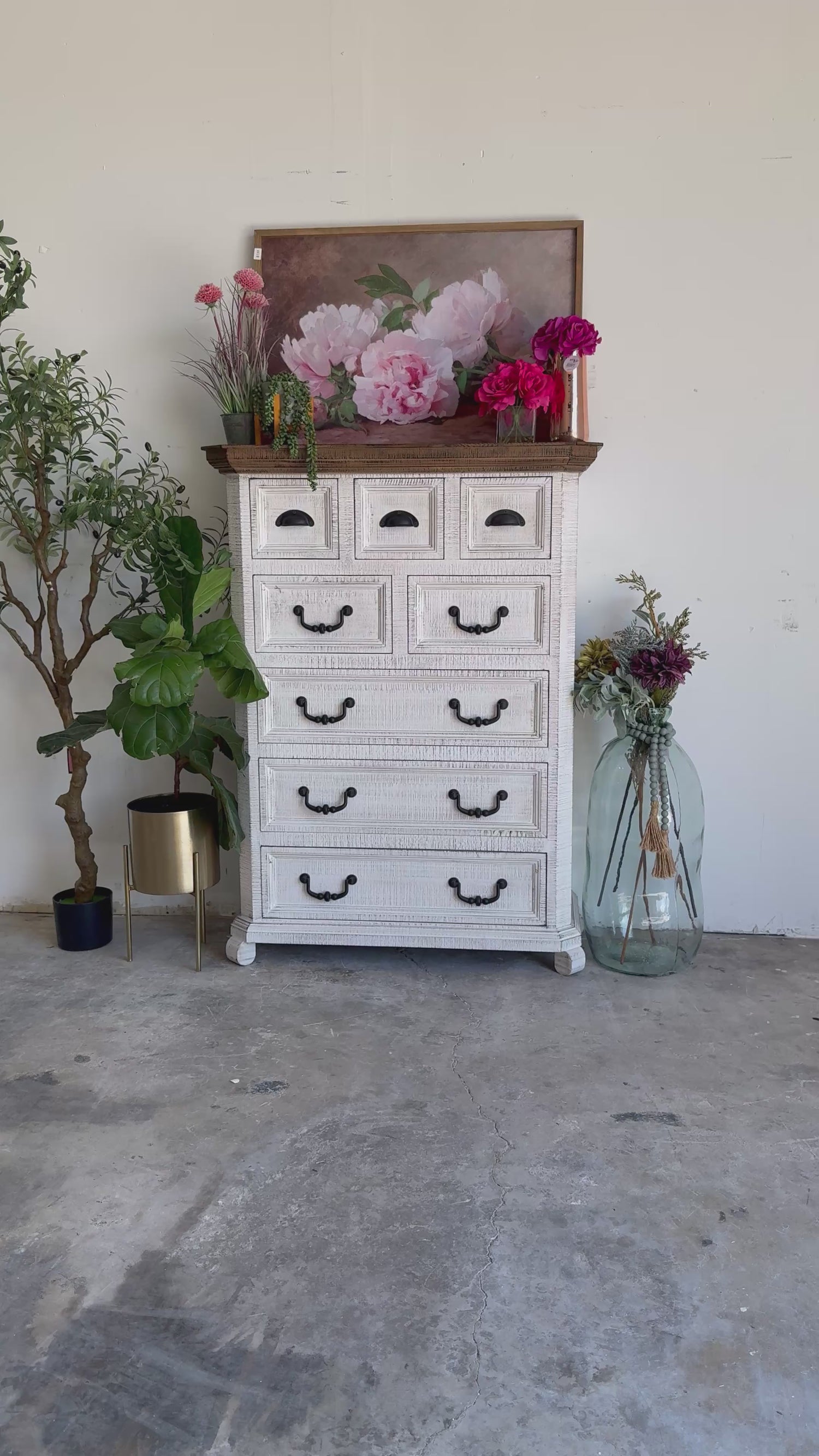 Harper Chest of Drawers- White Wheat/Honeywood™