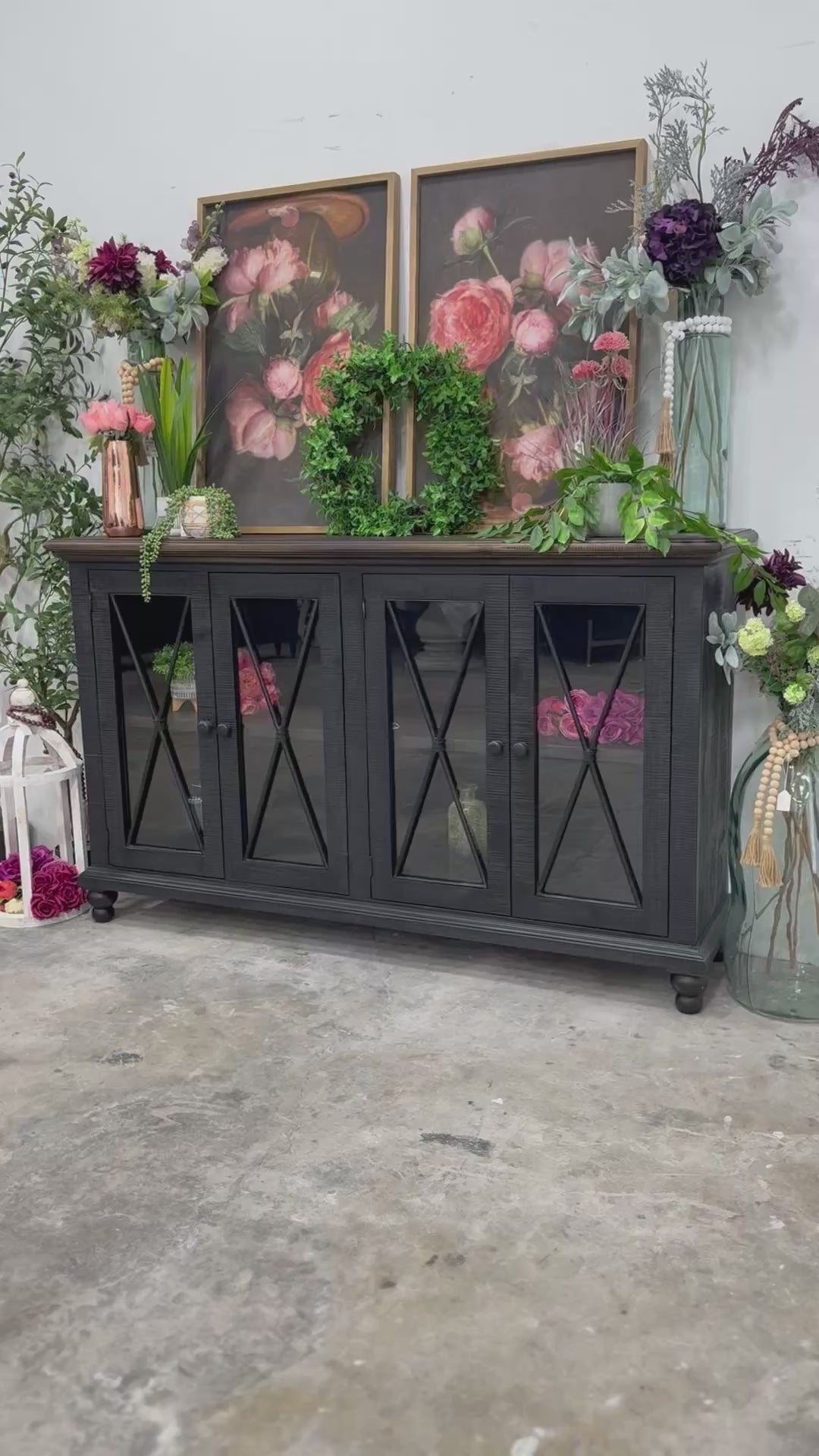 Maya 4-Door Console-Black/Sparrow