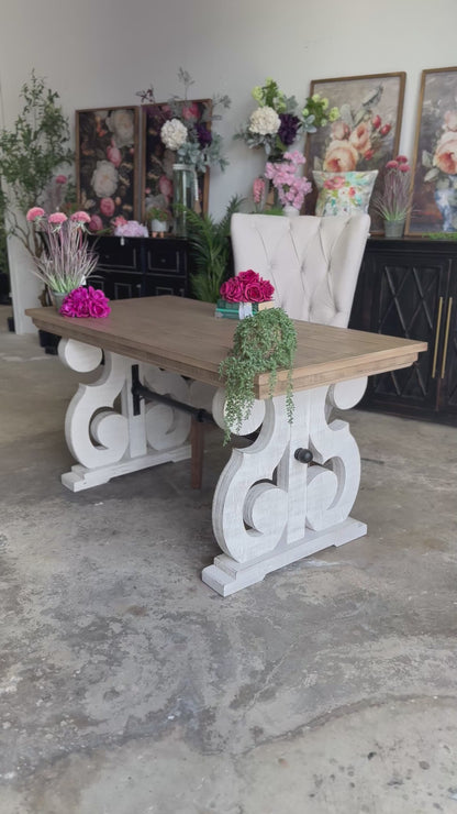 Harpwell  Desk-White Wheat/Dove
