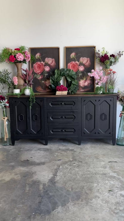 Cora Console-Black/Honeywood™