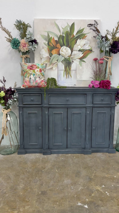 Lindsey 4-Door Console-Blue Haze