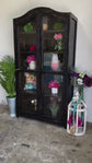 Brooklyn Arched Vitrine-Black/Mahogany