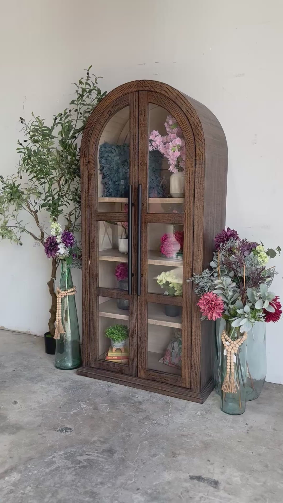 Libby Domed Vitrine- Honeywood/Dove