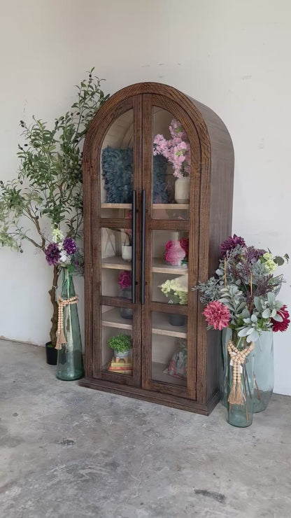 Libby Domed Vitrine- Honeywood/Dove