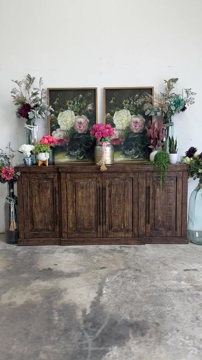 Cyra 4 Door Console-Pecan
