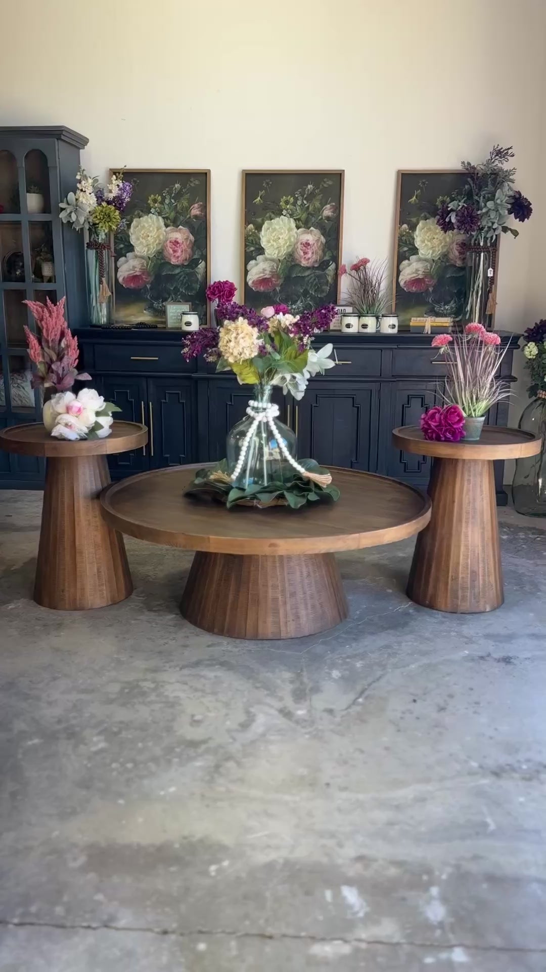 Kennedy 48" Round Coffee Table-Timber
