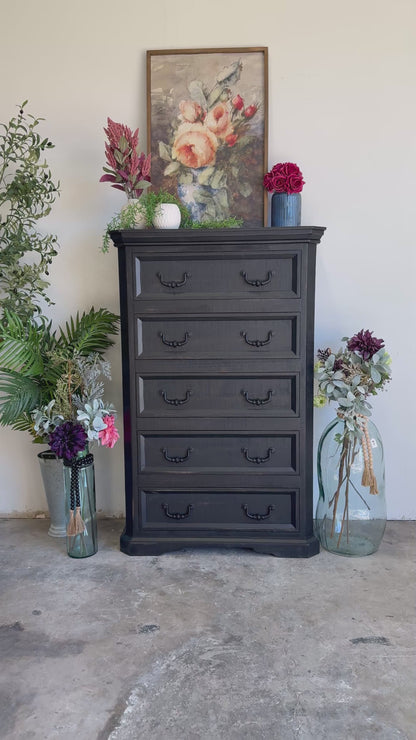 Willow Chest of Drawers-Handrubbed Black