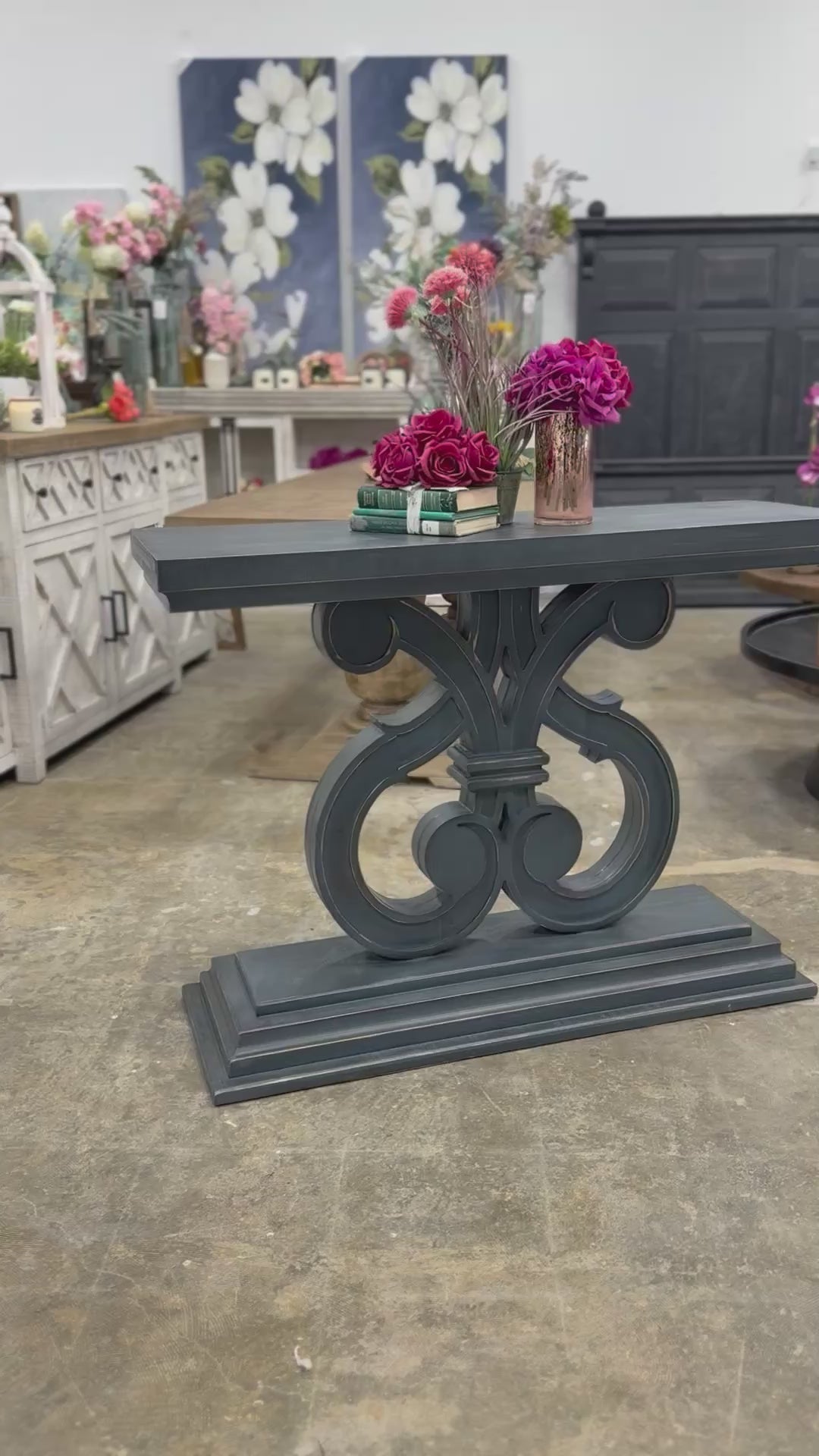 Harp Entryway Table-Blue Haze™