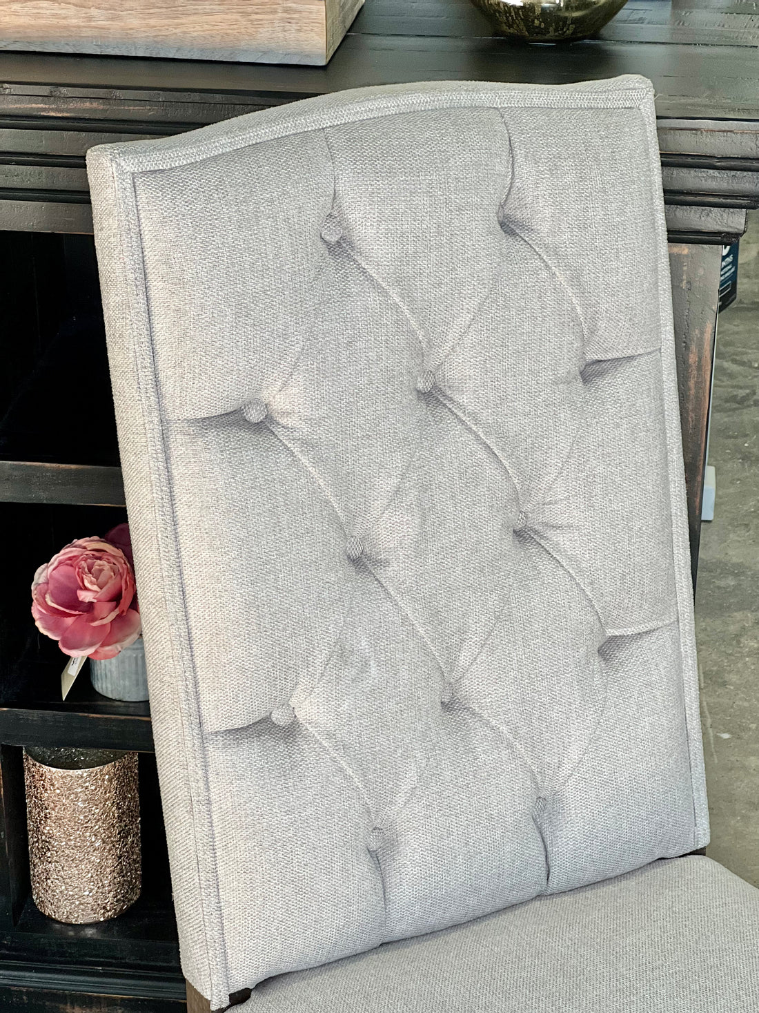 Aruba Upholstered Dining Chair-Ivory