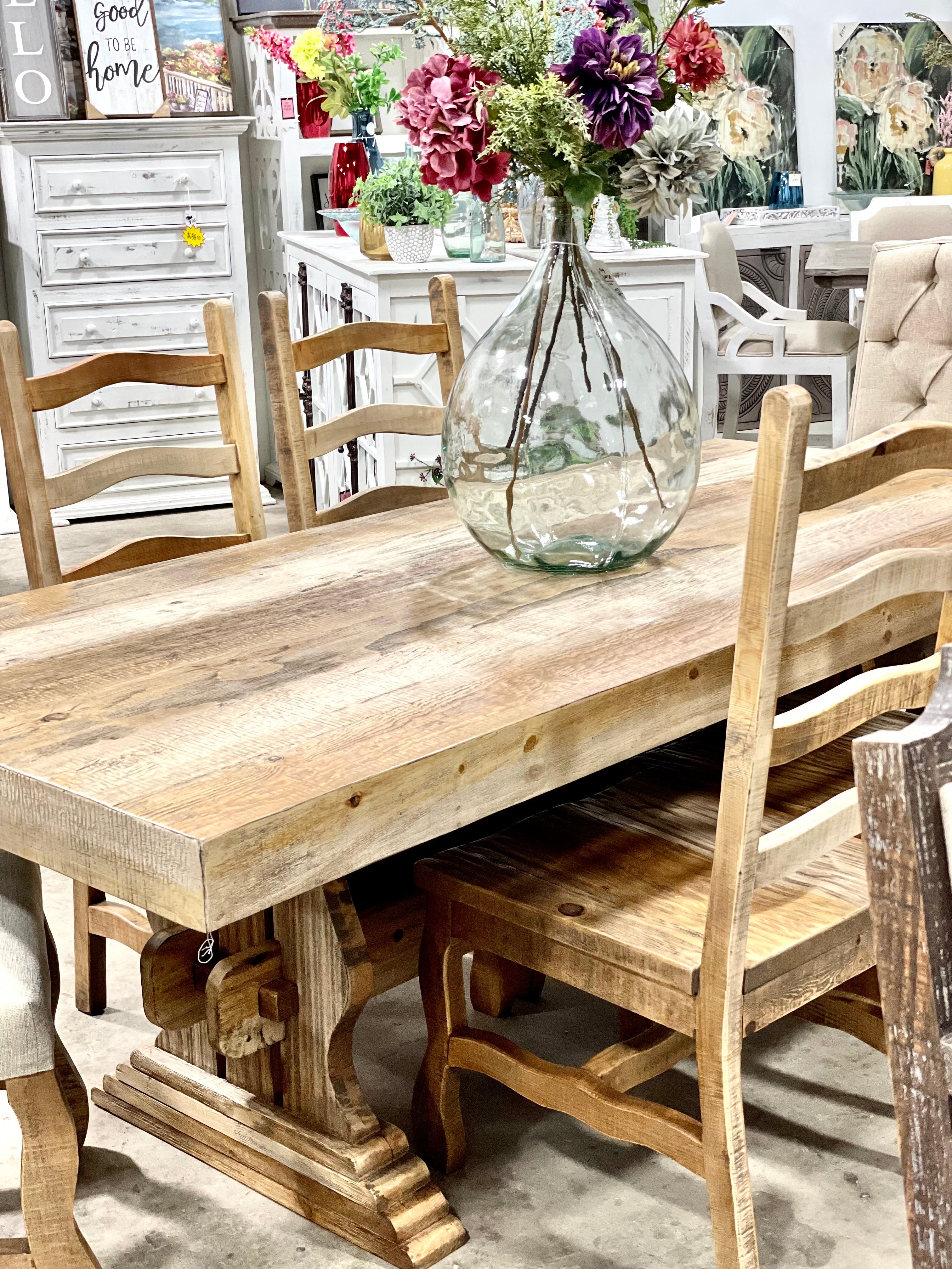 Trestle Table Set The Shabby Parlor