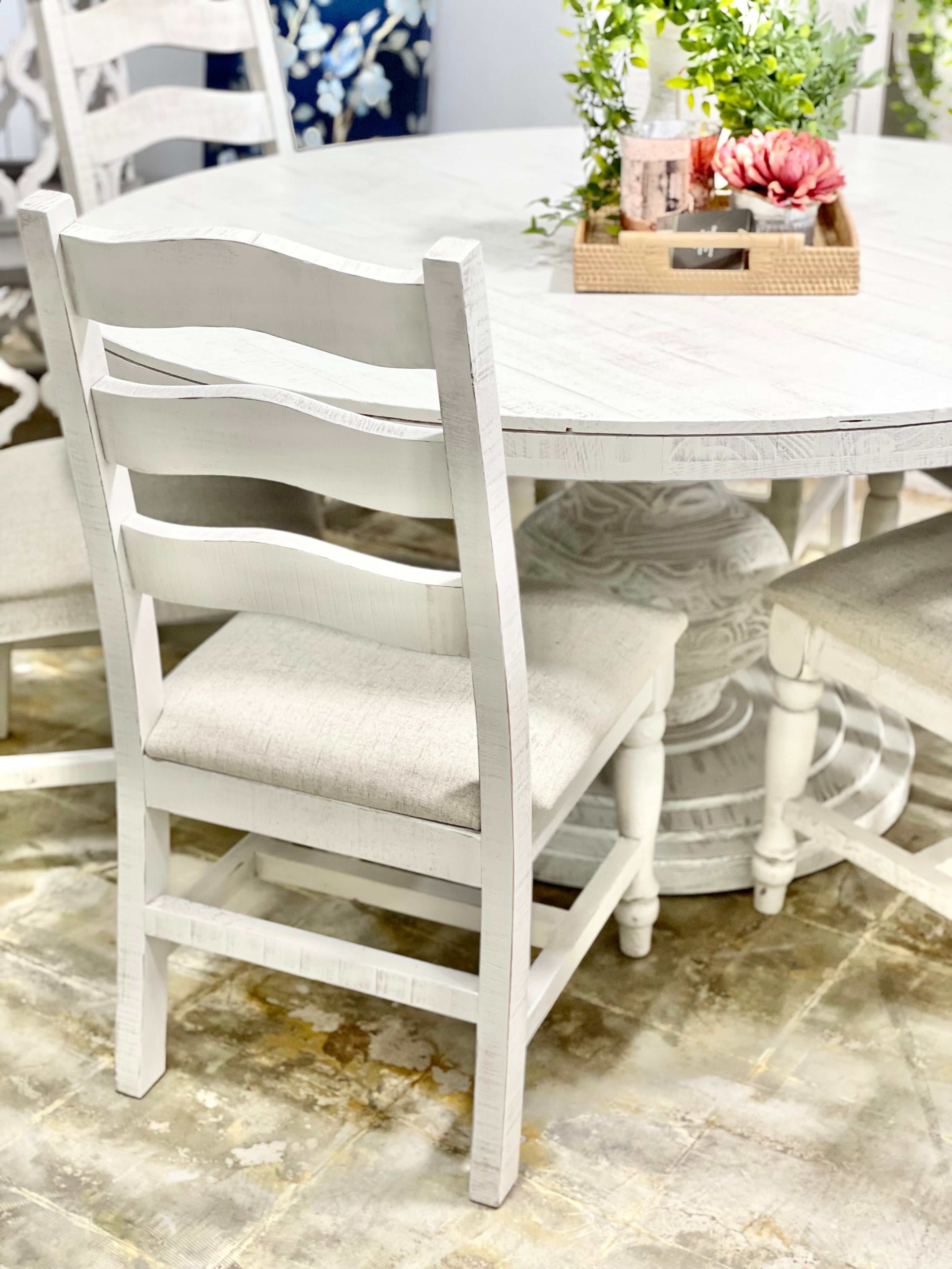 Bonanza Dining Chair- Light Beige Upholstery