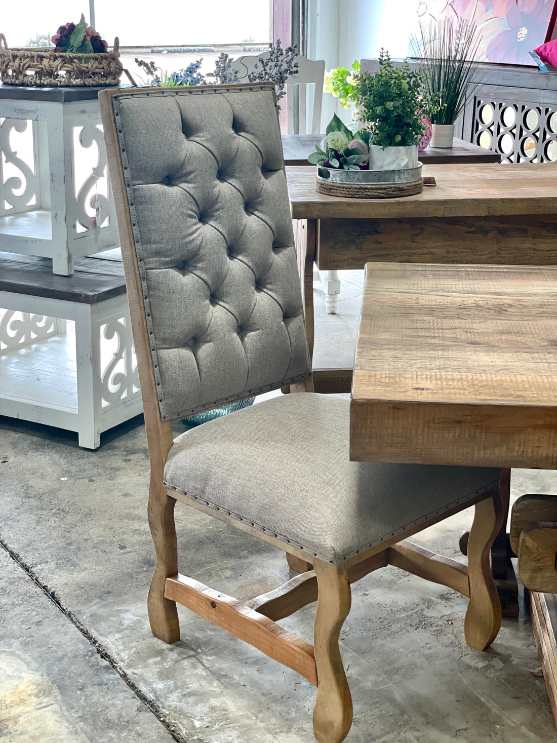 Trestle Tufted Deconstructed Chair