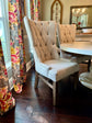 Libby Upholstered Tufted Dining Chair-Ivory/Nail Trim