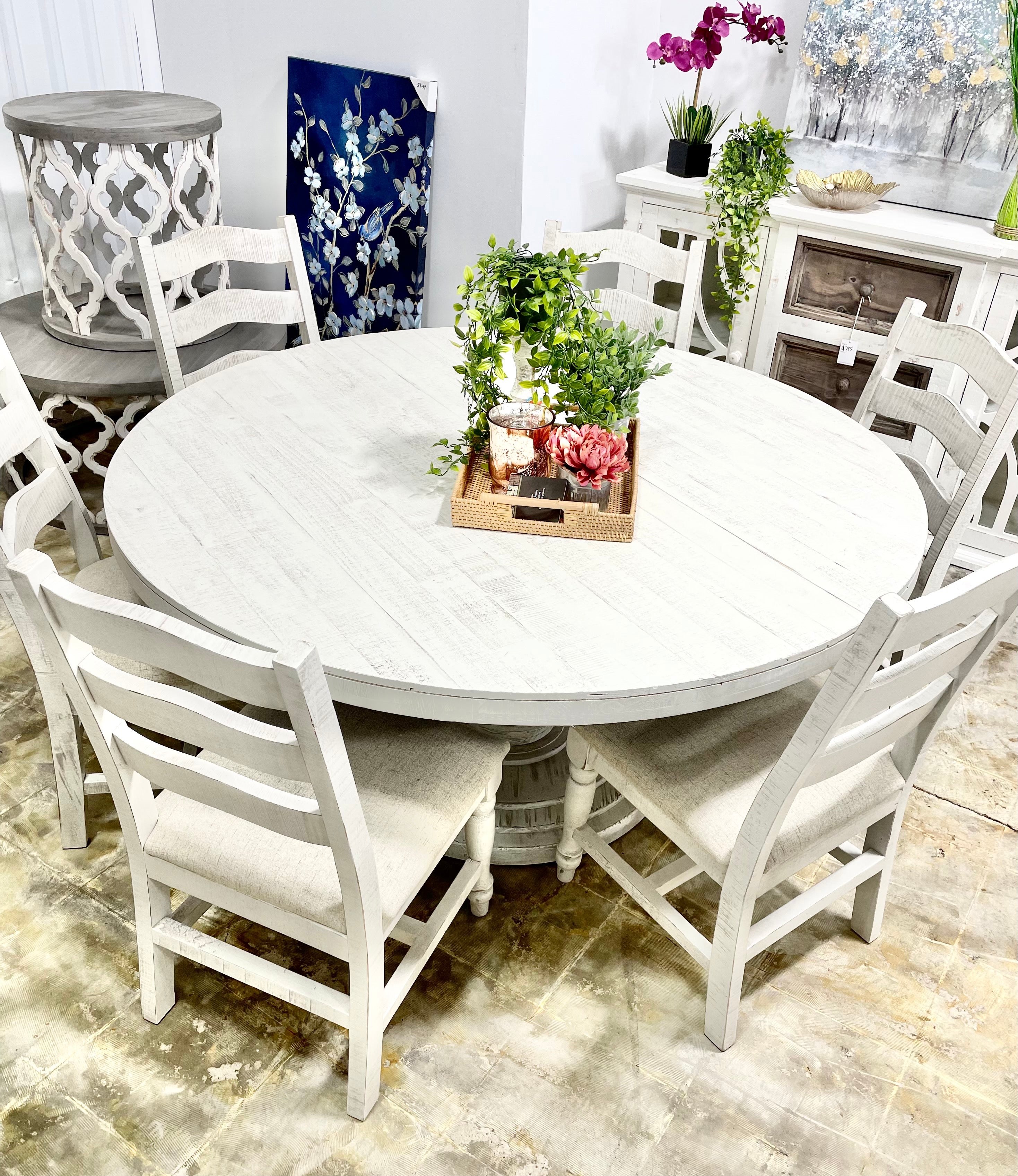 White round dining table for 8 hot sale