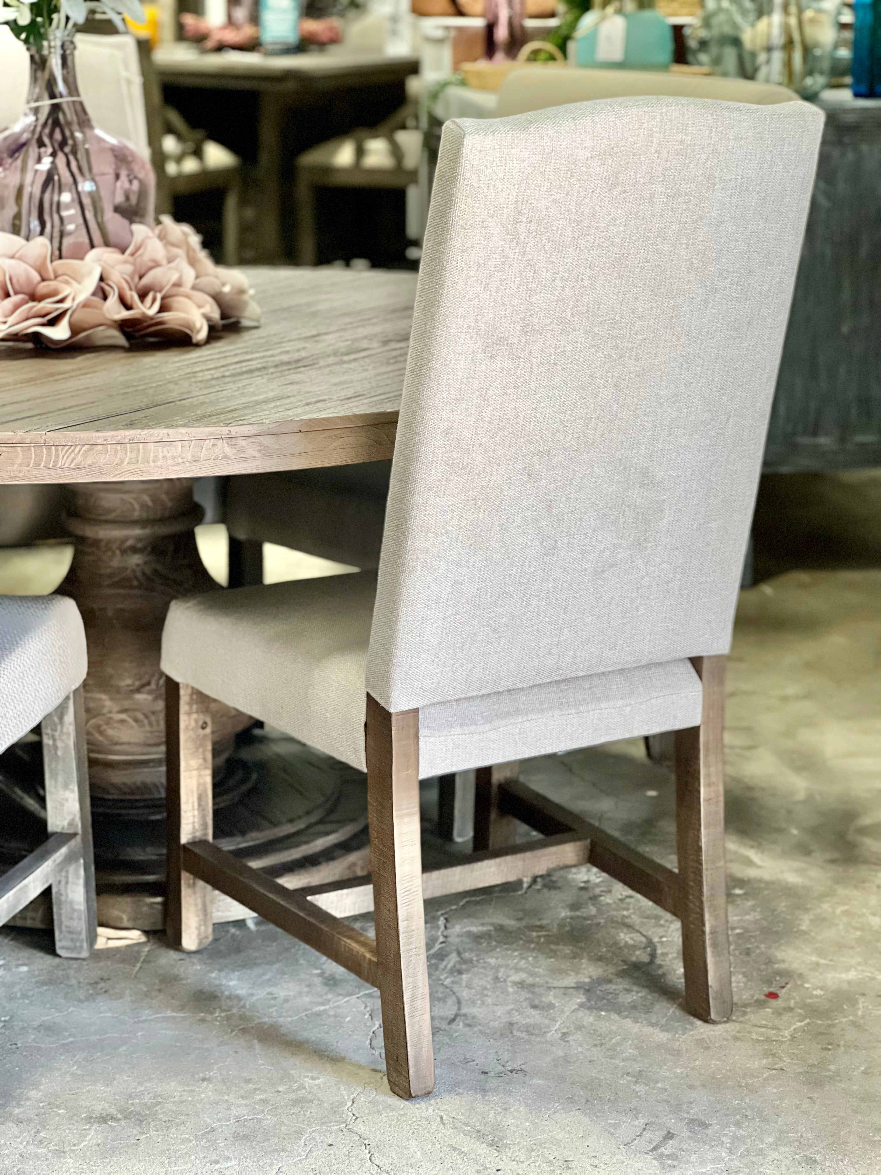 Aruba Upholstered Dining Chair-Ivory